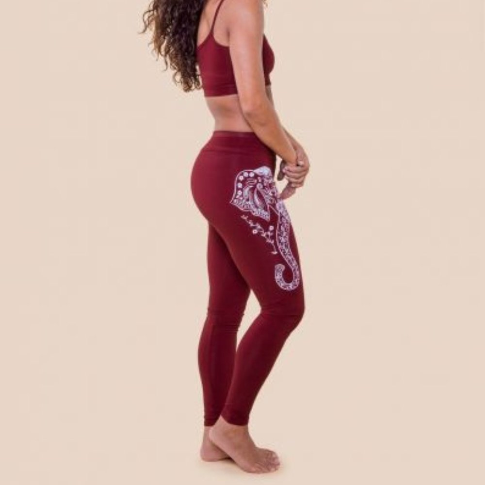 Decorated Elephant Organic Cotton Leggings